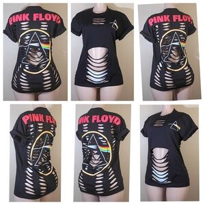 Pink Floyd Black Custom Distresses